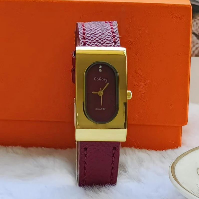 Luxury Watch With Leather Strap - Senhoras de luxo marca feminina relógio