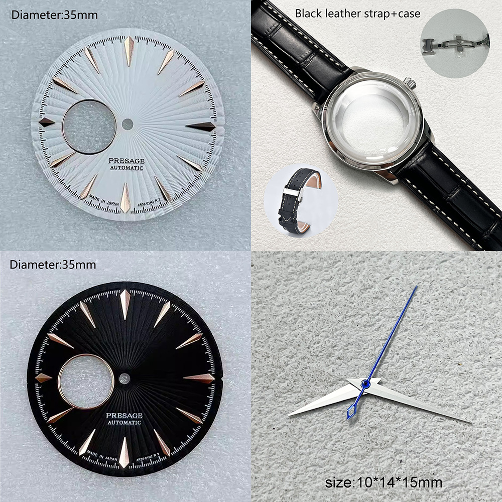 Seiko Watch Presage - Mostrador NH38 35mm com logotipo S,