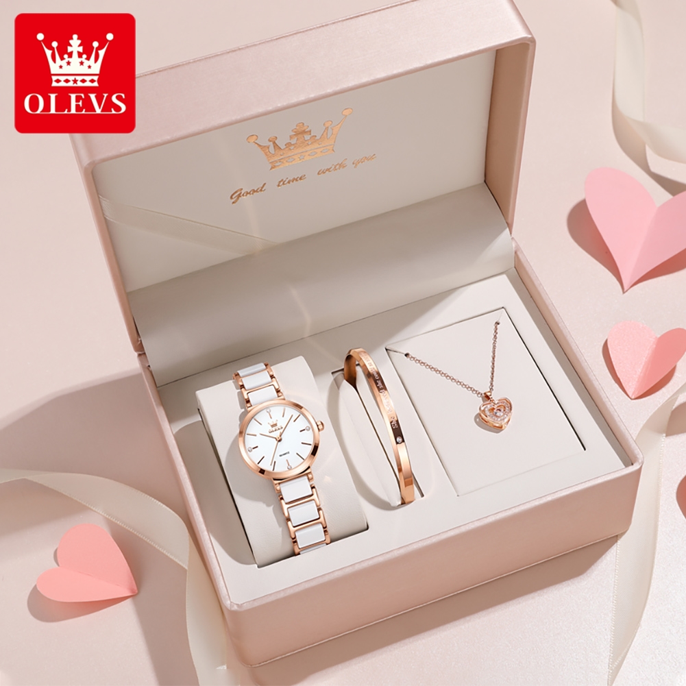 Luxury Watch Straps - Olevs relógio feminino 5877 luxo elegante