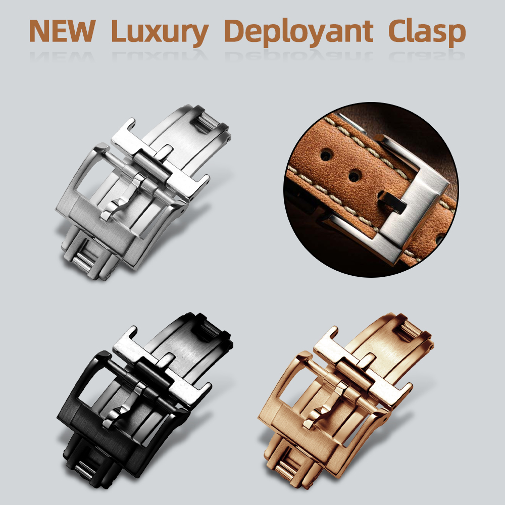 Luxury Watch Straps - NOVO Fecho Deployant de Luxo 16mm