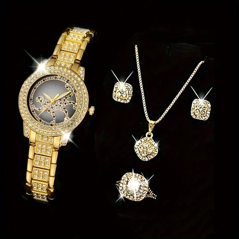 Luxury Watch Gift For Her - Conjunto de 5 peças: Relógio de