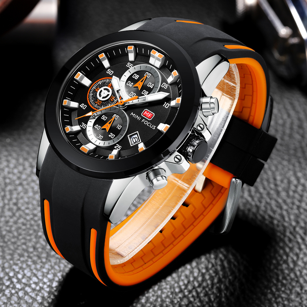 Luxury Watch Mockup - MINI FOCUS-Relógio de pulso impermeável para