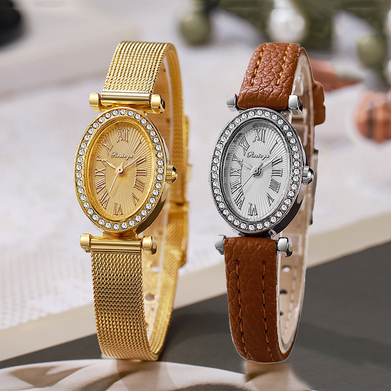 Luxury Watch With Leather Strap - Relógio de Luxo Feminino, Relógio de