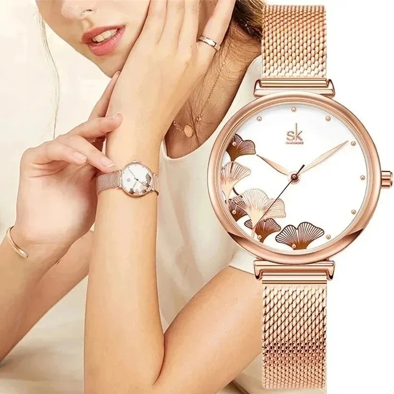 Luxury Watch Gift For Her - Relógio de luxo feminino com desenho