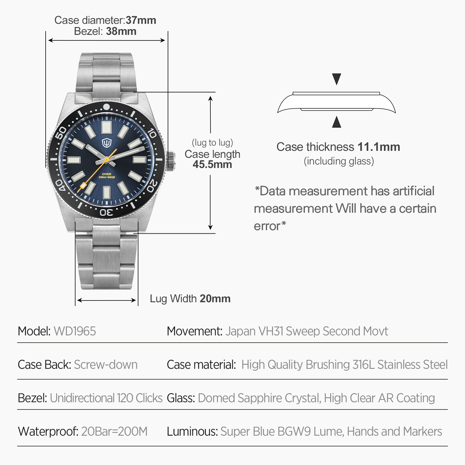 Relógio Masculino Watchdives 3 - Luxury Watch Straps avaliação e preço