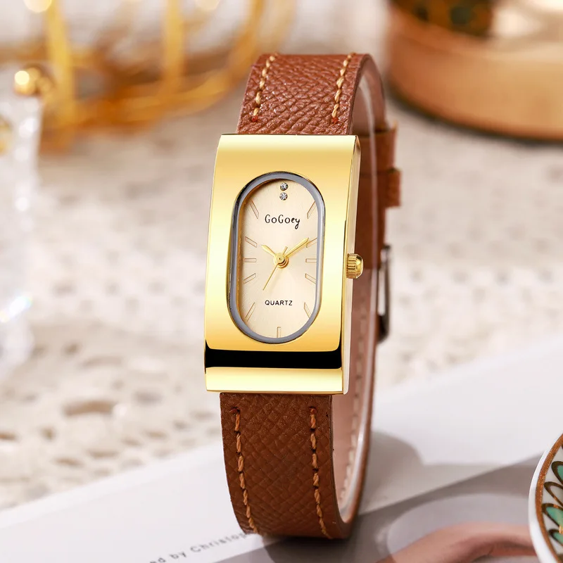 Senhoras de luxo marca feminin - Luxury Watch With Leather Strap avaliação e preço
