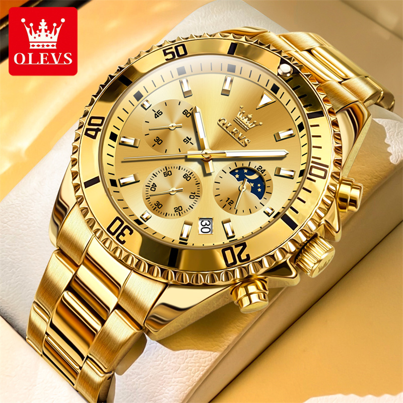 Olevs relógio masculino marca  - Luxury Watch Mockup avaliação e preço