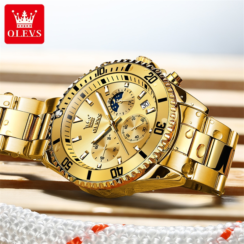 Olevs relógio masculino marca  - Luxury Watch Mockup avaliação e preço