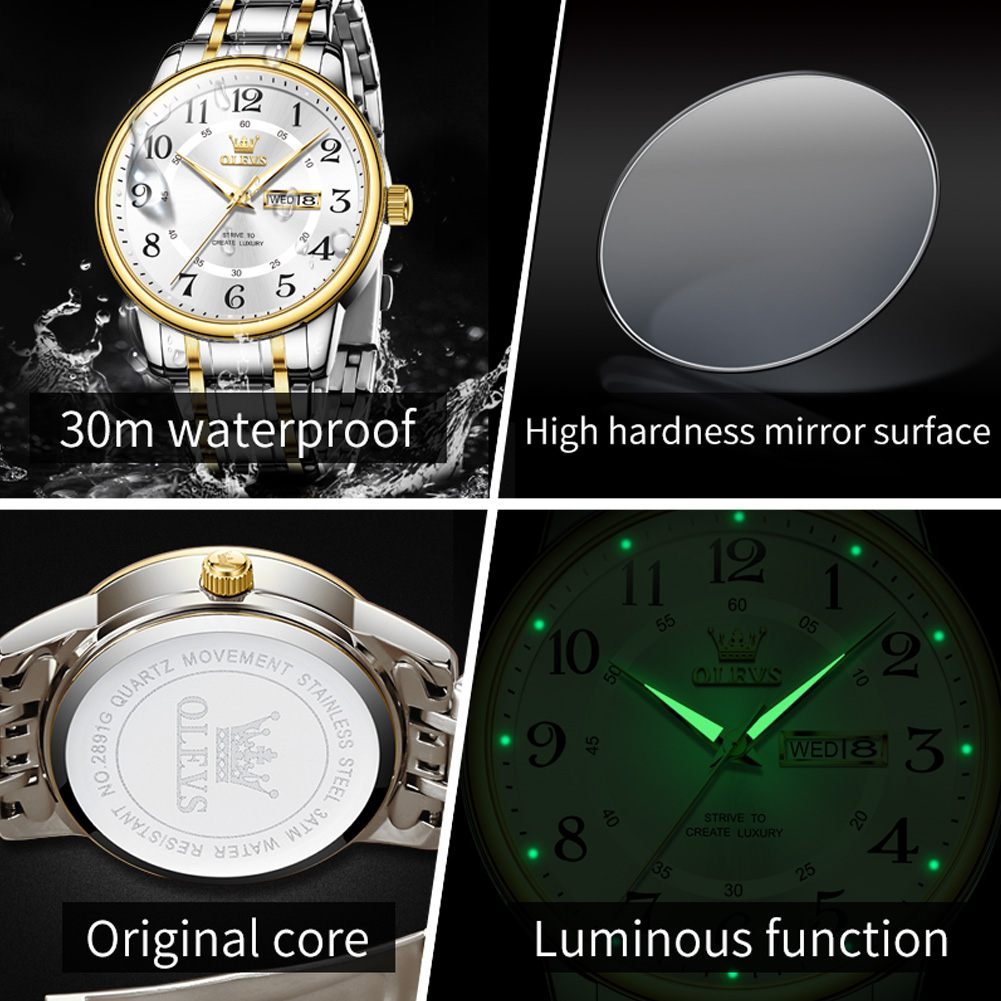 Olevs moda casual relógios mas - Luxury Watch With Arabic Numerals avaliação e preço