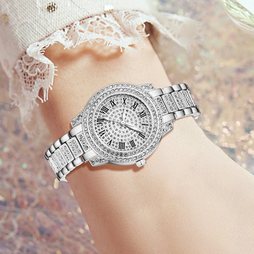 Conjunto de Relógio Feminino d - Luxury Watch Gift For Her avaliação e preço