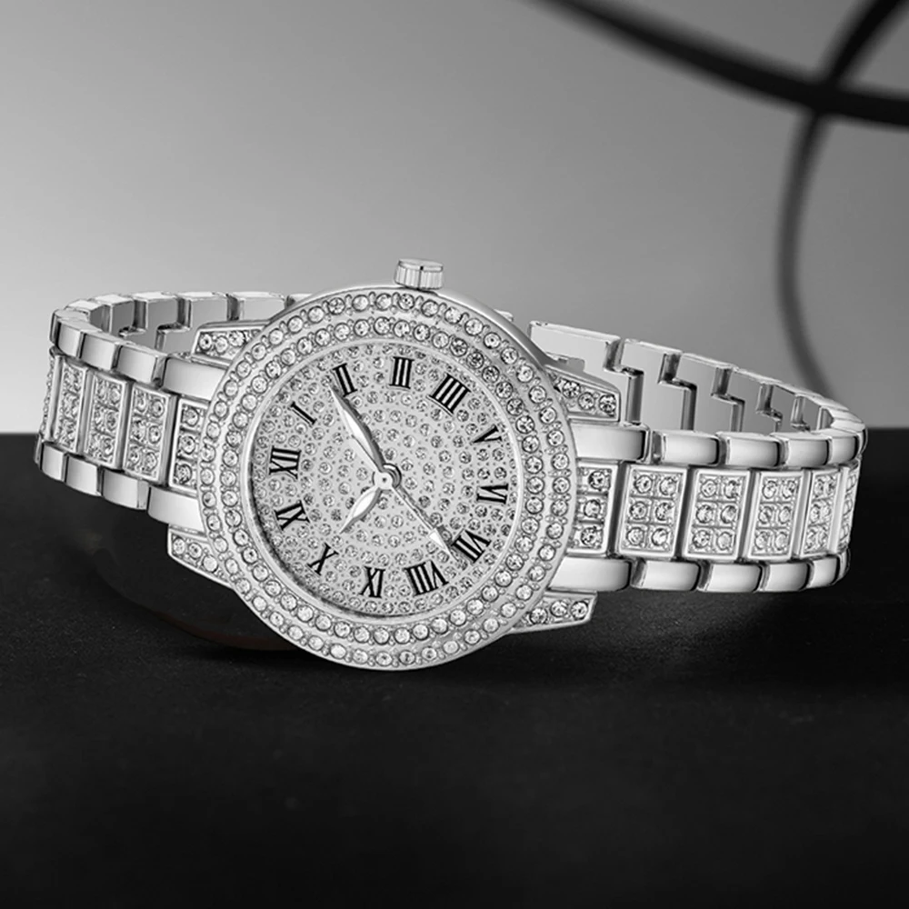 Conjunto de Relógio Feminino d - Luxury Watch Gift For Her avaliação e preço