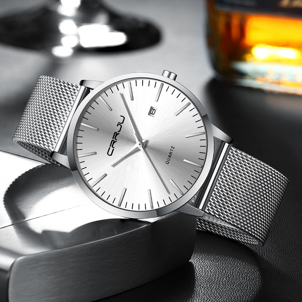 Crrju nova moda masculina reló - Luxury Watch Mockup avaliação e preço
