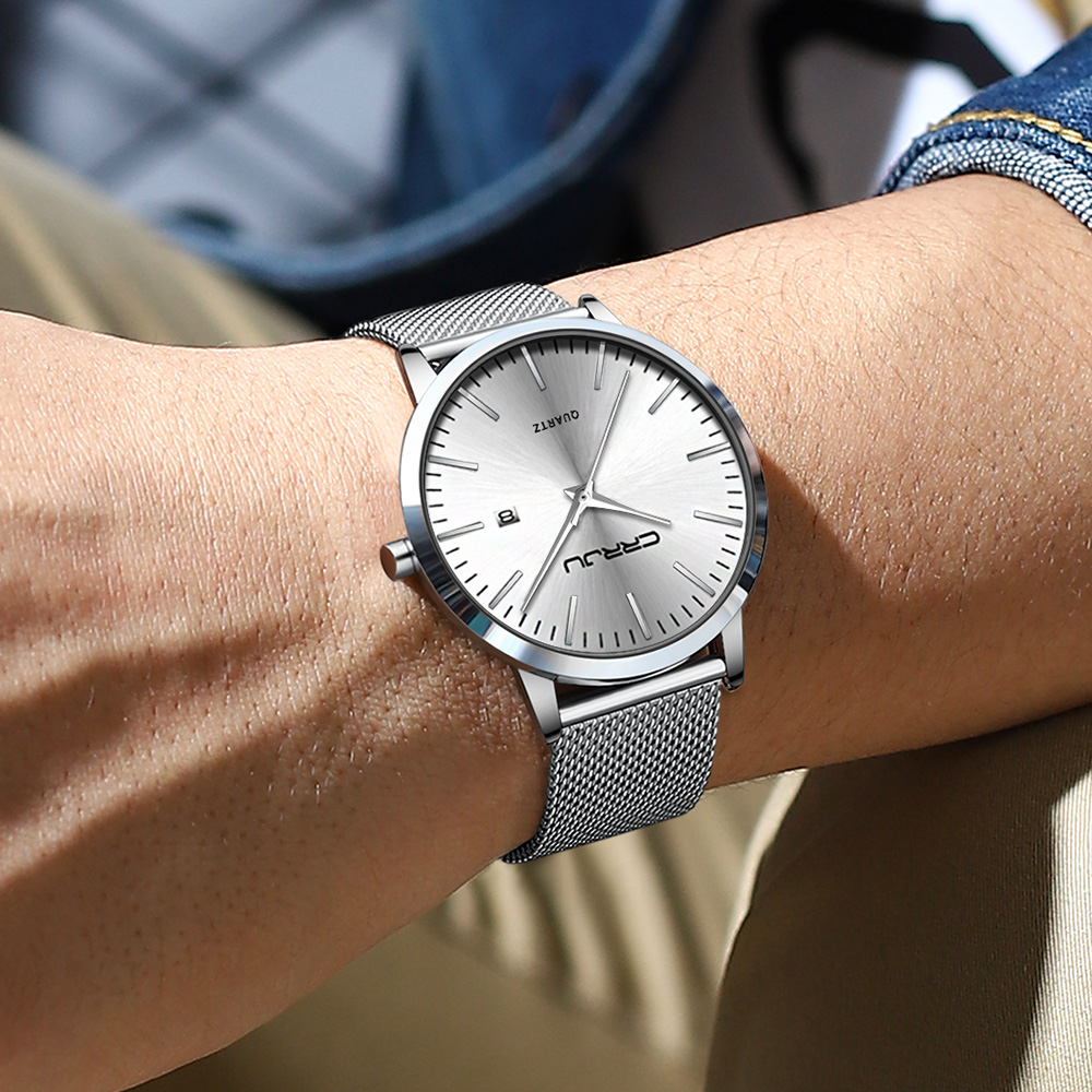 Crrju nova moda masculina reló - Luxury Watch Mockup avaliação e preço