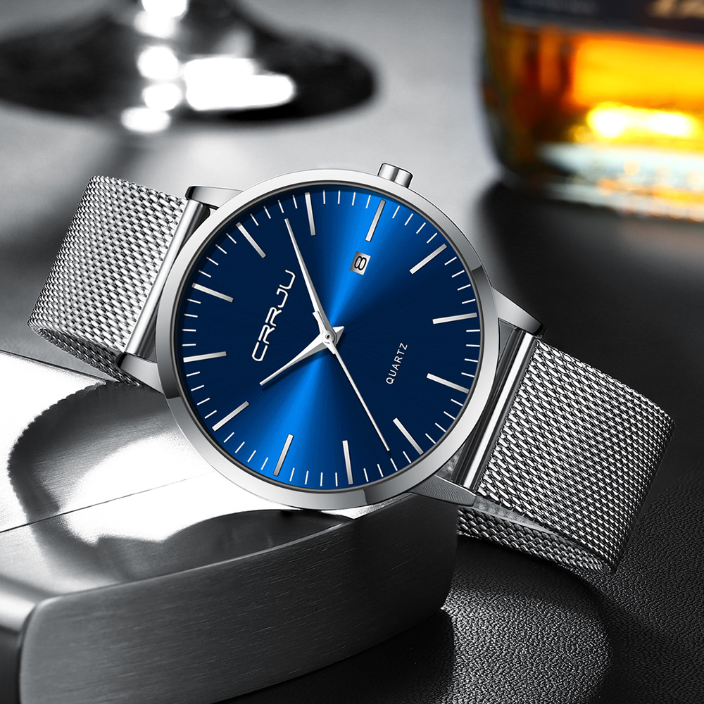 Crrju nova moda masculina reló - Luxury Watch Mockup avaliação e preço