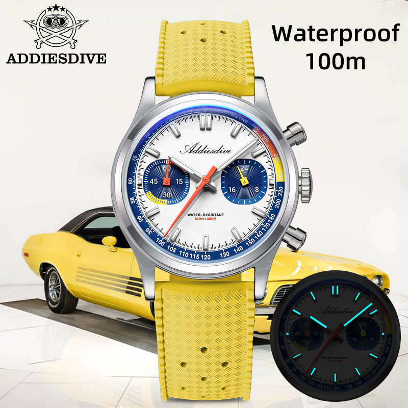 Addiesdive moda masculina reló - Luxury Watch With Rubber Strap avaliação e preço