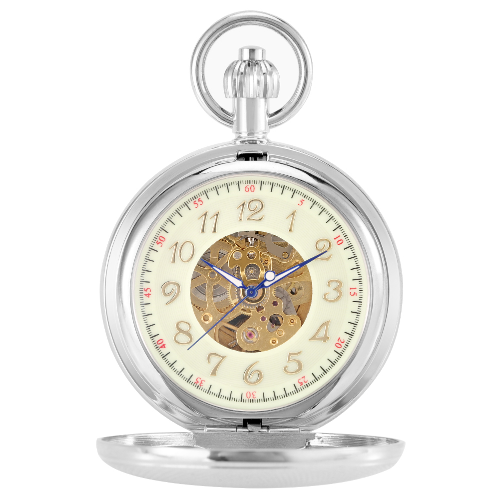 Luxo retro prata cobre automát - Luxury Watch With Arabic Numerals avaliação e preço
