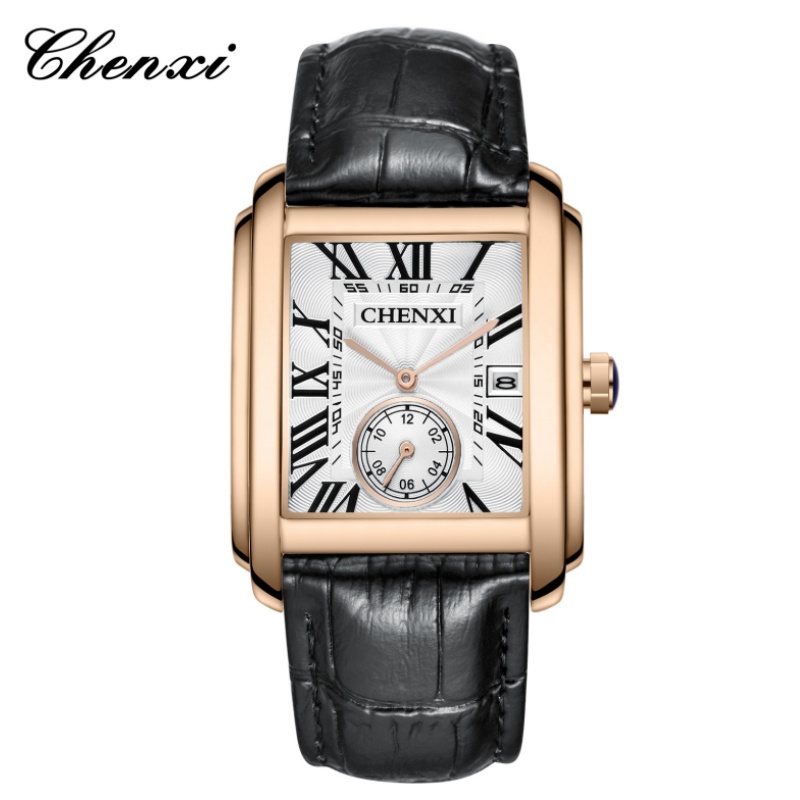 Chenxi 8216 moda clássico quad - Luxury Watch Mockup avaliação e preço
