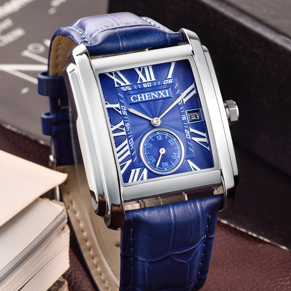 Chenxi 8216 moda clássico quad - Luxury Watch Mockup avaliação e preço