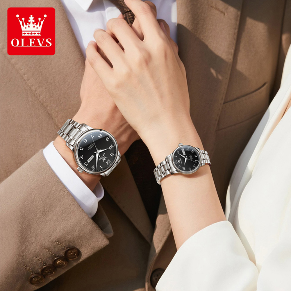 Relógio de Casal Original OLEV - Luxury Watch With Arabic Numerals avaliação e preço
