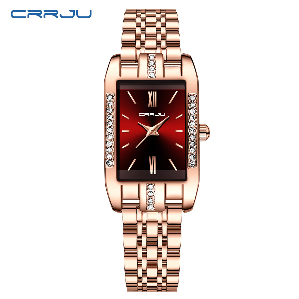 Crrju relógio quadrado de luxo - Ladies Luxury Watch avaliação e preço