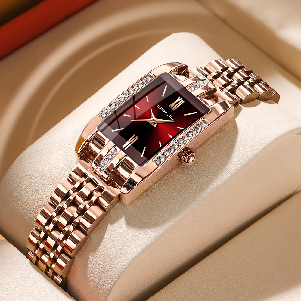 Crrju relógio quadrado de luxo - Ladies Luxury Watch avaliação e preço
