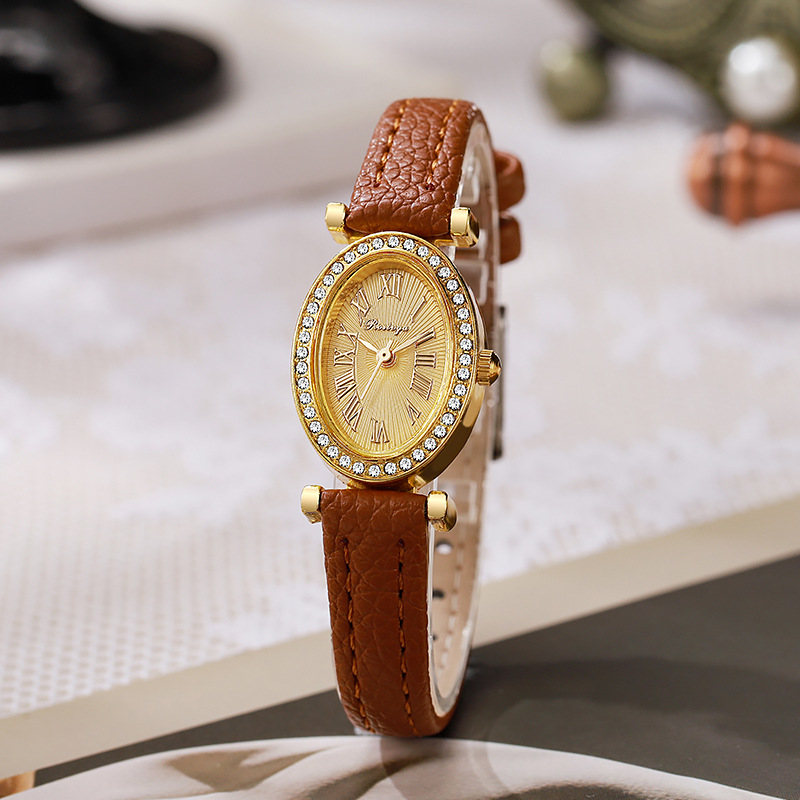 Relógio de Luxo Feminino, Reló - Luxury Watch With Leather Strap avaliação e preço