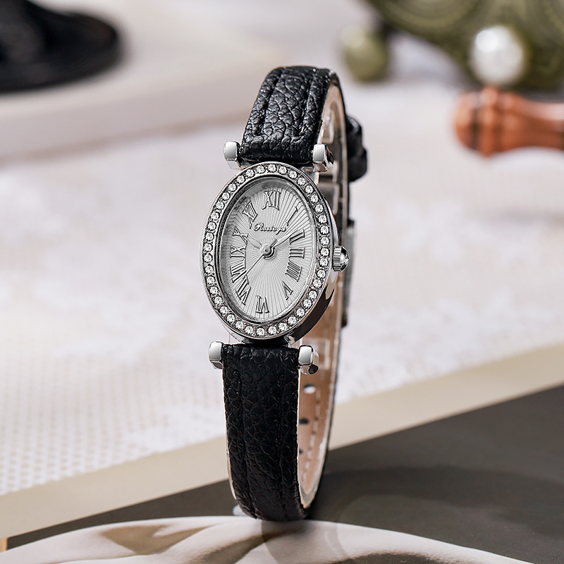 Relógio de Luxo Feminino, Reló - Luxury Watch With Leather Strap avaliação e preço