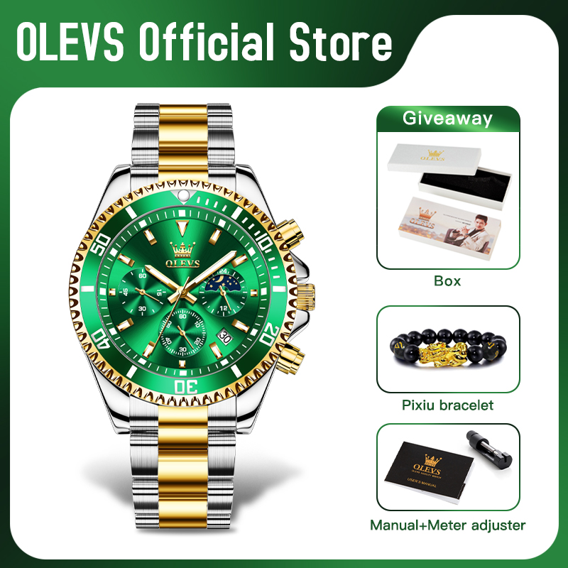 Relógio Masculino OLEVS 2870,  - Luxury Watch Mockup avaliação e preço