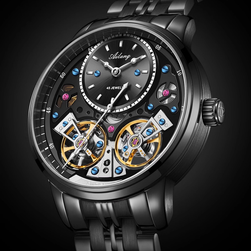 Ailang marca novo luxo duplo t - Luxury Watch With Rubber Strap avaliação e preço