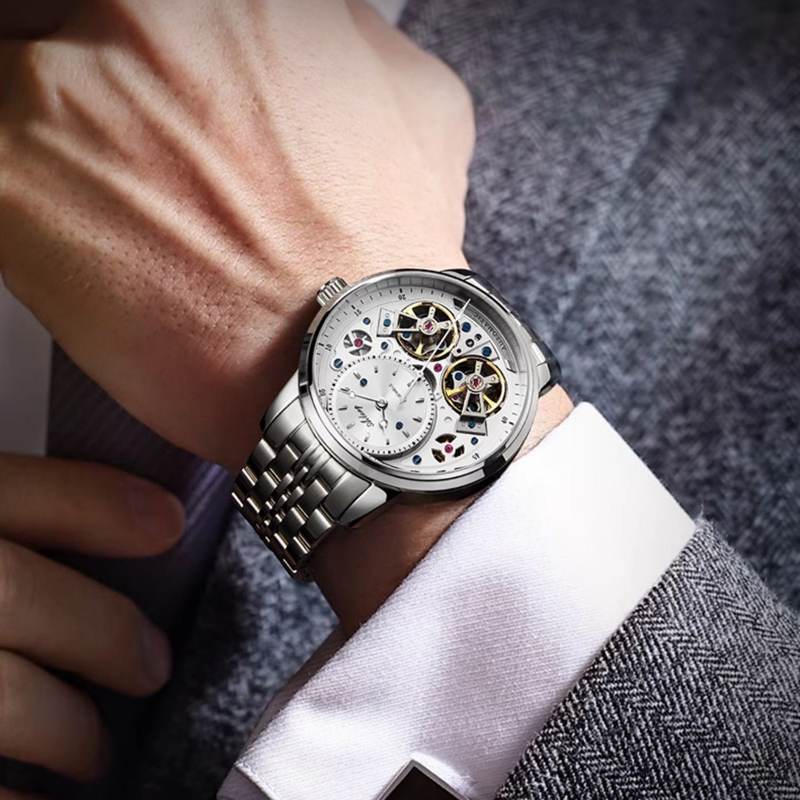 Ailang marca novo luxo duplo t - Luxury Watch With Rubber Strap avaliação e preço