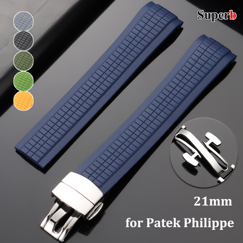 Pulseira de Silicone de 21mm p - Patek Philippe Watch Aquanaut avaliação e preço