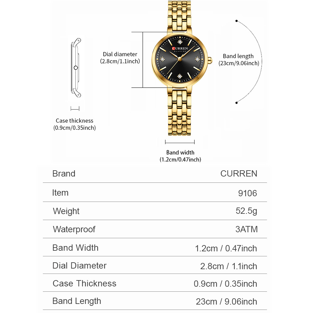 Relógio de pulso feminino mini - Luxury Watch Gift For Her avaliação e preço