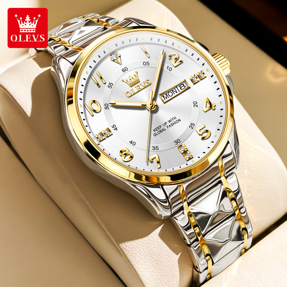 Olevs marca original relógio d - Luxury Watch With Arabic Numerals avaliação e preço