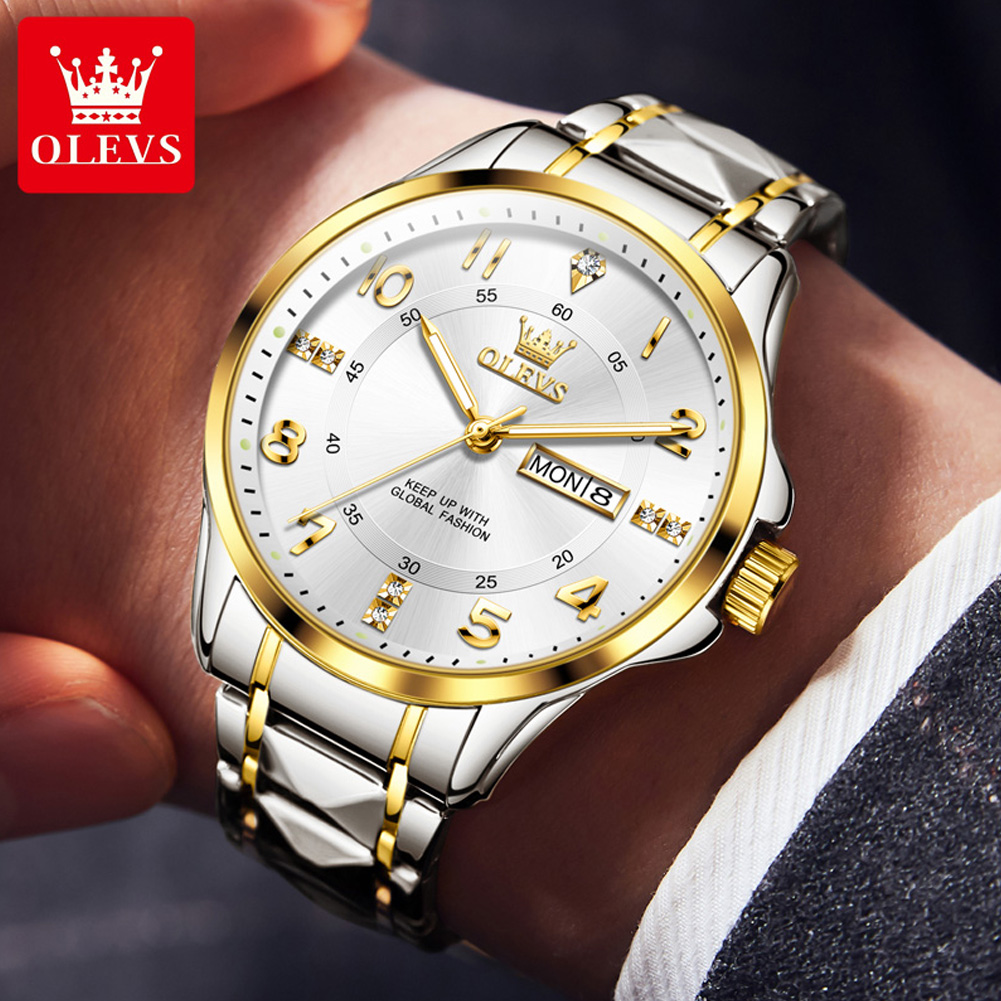 Olevs marca original relógio d - Luxury Watch With Arabic Numerals avaliação e preço