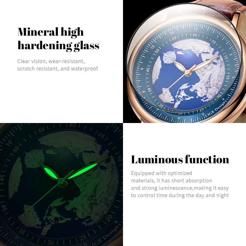 Relógio Masculino LIGE 2026, N - Luxury Watch Mockup avaliação e preço