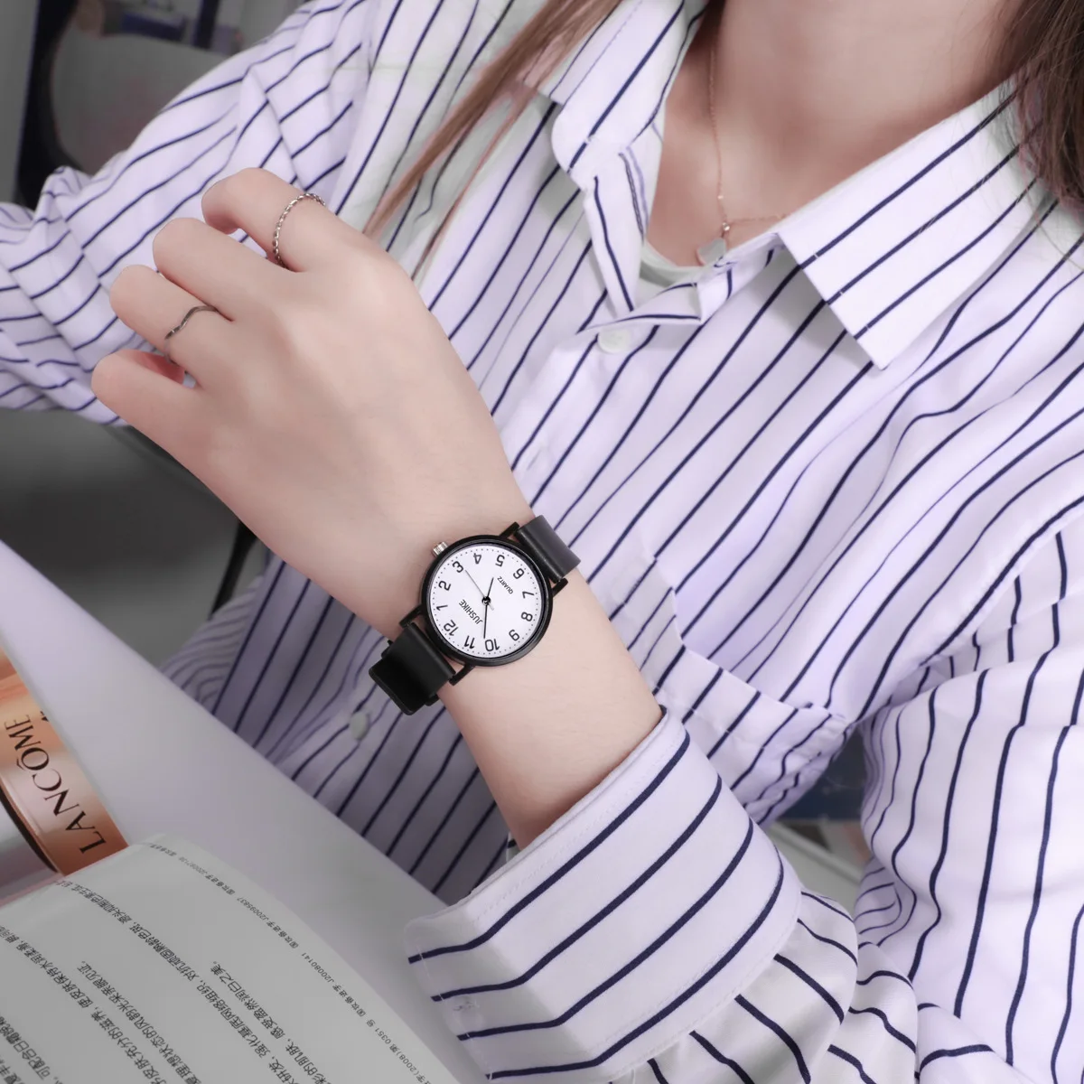 Simples relógio preto relógios - Ladies Luxury Watch avaliação e preço